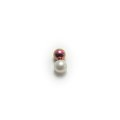 チタンピアス　ツインボール　ピンク