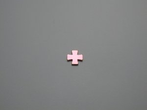 画像1: チタンピアス　十字A　ピンク