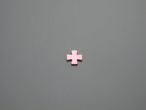 画像1: チタンピアス　十字A　ピンク