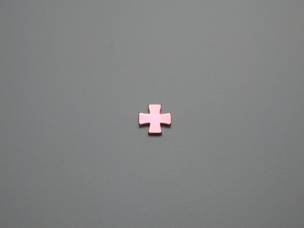 画像1: チタンピアス　十字A　ピンク (1)