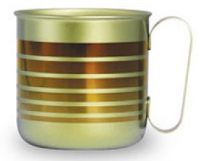 画像1: 純チタンデザインマグカップ　ボーダーL（ブラウン）