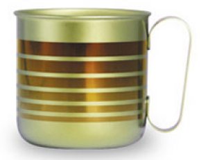 画像1: 純チタンデザインマグカップ　ボーダーL（ブラウン）