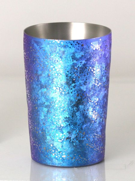 画像1: 二重タンブラープレミアムライト　チタン天目　 (1)