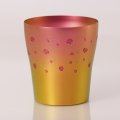 二重タンブラー　華チタン　薔薇　ピンク