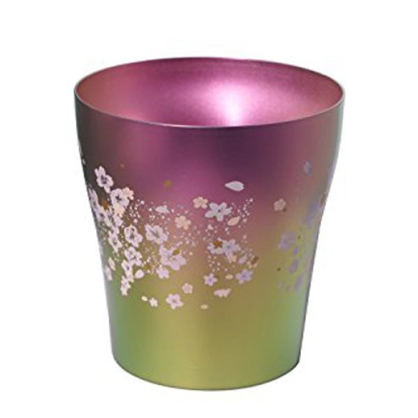 画像1: 二重タンブラー　華チタン　サクラサク　ピンク　 (1)