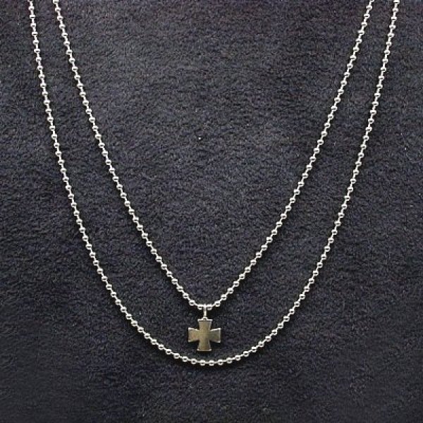 画像1: コリラックチタン　二連（十字）　チタンプラチナ (1)