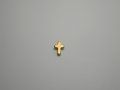 チタンピアス　クロス　チタンゴールド