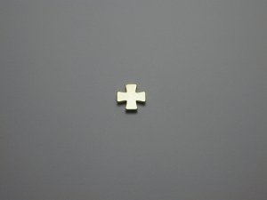 画像1: チタンピアス　十字A　ベージュ