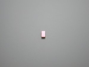画像1: チタンピアス　長方形　ピンク