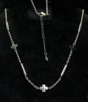 画像1: コリラックチタン　十字（マイナスイオンタイプ）　チタンプラチナ