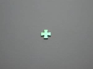 画像1: チタンピアス　十字A　フローラルグリーン