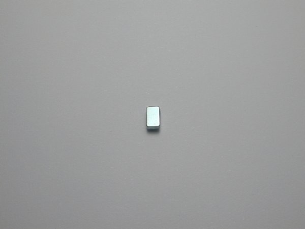 画像1: チタンピアス　長方形　チタンシルバー (1)