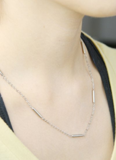 画像1: 磁気ネックレス ベーシック48 チタンプラチナ