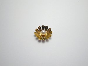 画像1: チタンピアス　ティピア花φ１６　チタンゴールド