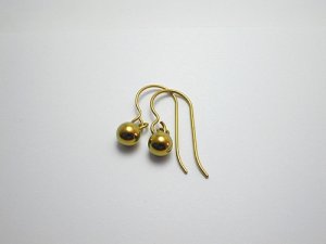 画像1: チタンピアス　フックφ5.0　チタンゴールド