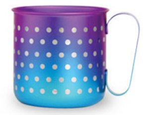 画像1: 純チタンデザインマグカップ　水玉s（ブルーパープル）