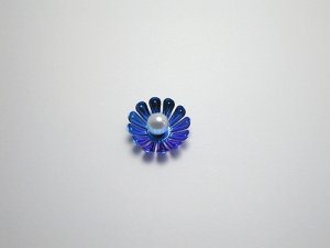 画像1: チタンピアス　ティピア花φ１６　ブルー