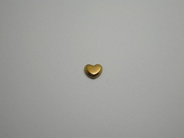 画像1: チタンピアス　ハート　チタンゴールド (1)