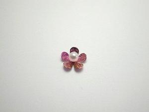 画像1: チタンピアス　ティピア花φ１３　パールピンク