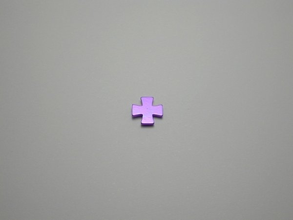 画像1: チタンピアス　十字A　バイオレット (1)