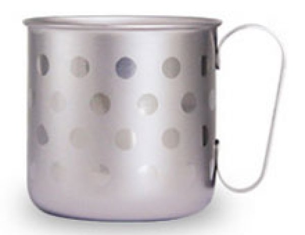 画像1: 純チタンデザインマグカップ　水玉Ｌ（チタンシルバー） (1)