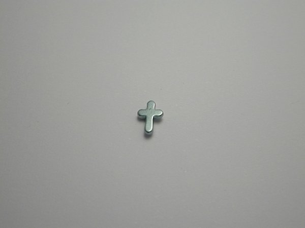 画像1: チタンピアス　クロス　チタンシルバー (1)