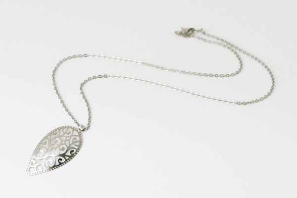 画像1: チタンレースペンダント　チタンプラチナ (1)