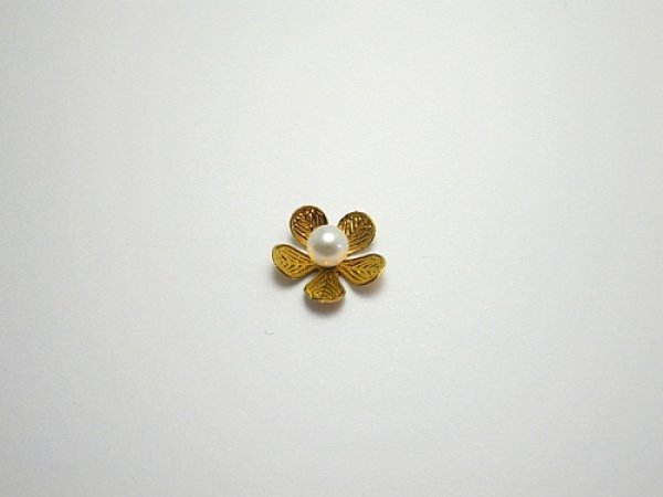 画像1: チタンピアス　ティピア花φ１３　チタンゴールド (1)