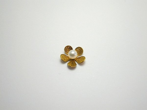 画像1: チタンピアス　ティピア花φ１３　チタンゴールド (1)