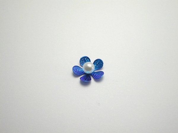 画像1: チタンピアス　ティピア花φ１３　ブルー (1)